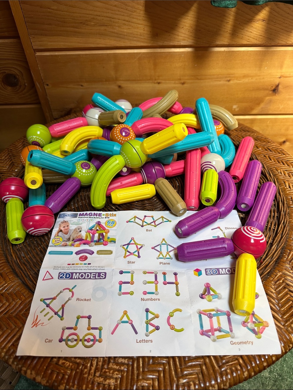 Contixo ST2 Magnetic Building Set 68-Piece STEM Toy for Creative Kids